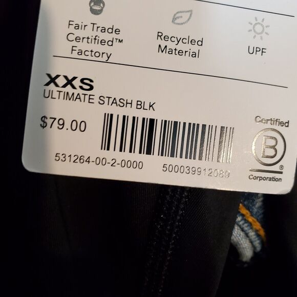 Athleta Ultimate Stash Pocket Capri Black Leggings Size XXS NWT - Picture 6 of 12